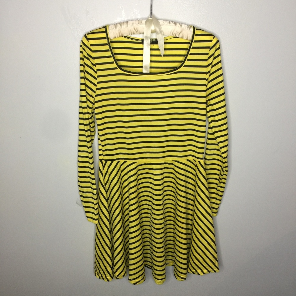 Zeagoo Long Sleeve A-Line Pleated Swing Dress